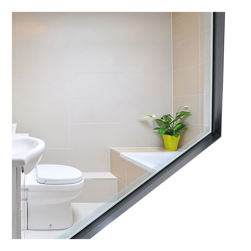 Miroir de salle de bain brillant pour miroir mural rectangulaire de meuble-lavabo de coin, 30 po x 36 po, Noir