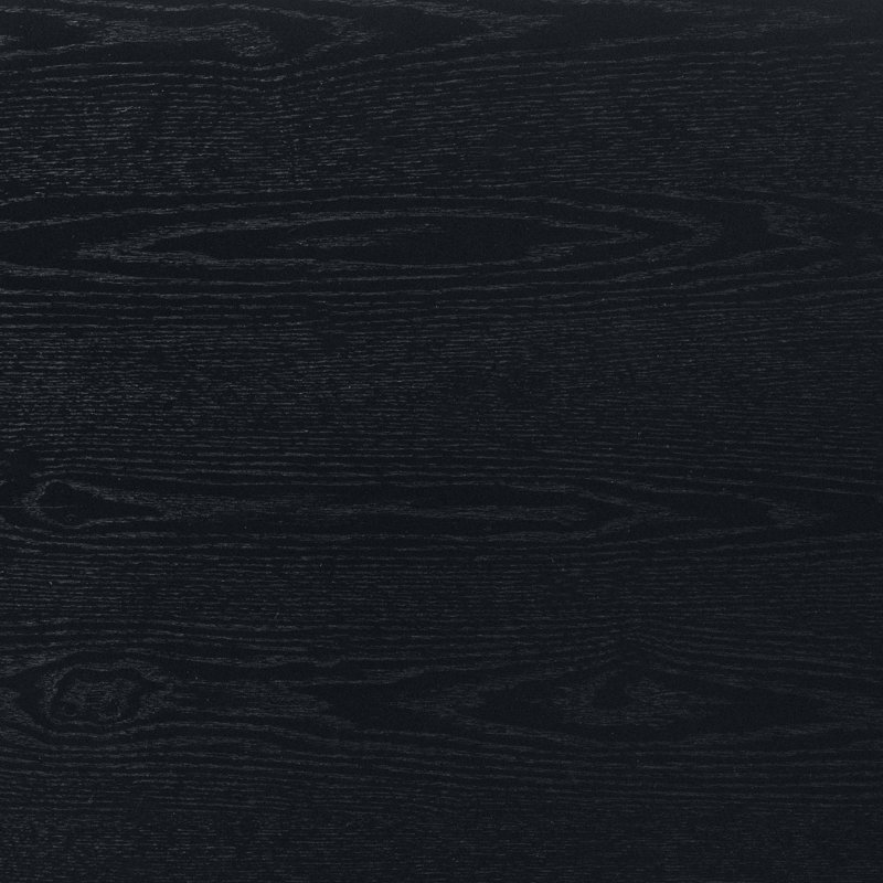 Azueta Rectangular with Solid Wood Base Dining Table, Black