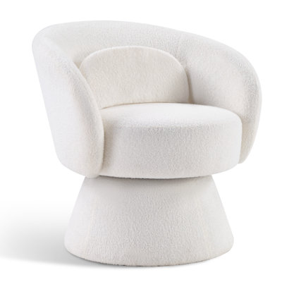 Bochovice 27.5'' Wide Modern Soft Polyester Swivel Accent Chair