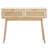 Rattan Console Table with 2 Storage Drawers Rattan 39.37x11.81x29.33inch Sliding Door Natural, Rattan Entryway Table with Storage