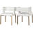 Caleb Upholstered Arm Chair in White-1340750130