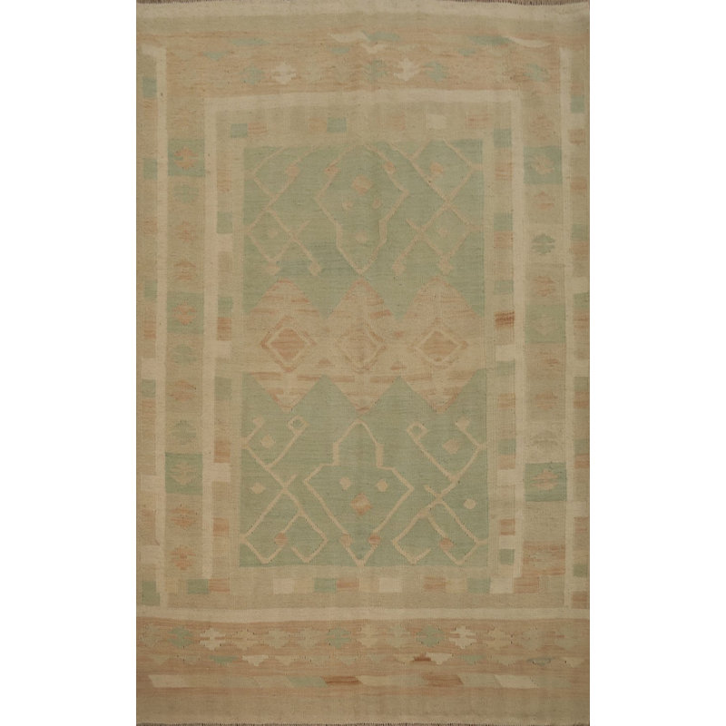 Tapis géométrique en laine Kilim