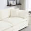 Canapé modulaire rembourré modulaire, en forme de U, en chenille blanche avec un soutien supplémentaire et des repose-pieds pour plus de commodité