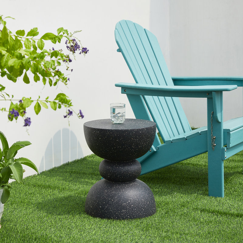 17.5"H Multi-Functional MGO Faux Terrazzo Garden Stool