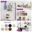 Ensemble de 2 tablettes cubiques cubiques 24 po Kaboon, cuir beige-130890034-119971535