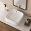 Denbigh 390mm x 390mm Square Countertop Basin Bathroom Sink, White Vitreous China Sink