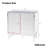 Accent Cabinet with Slatted Grille Striped Door Modern Cabinet High-Quality MDF and Metal Leg