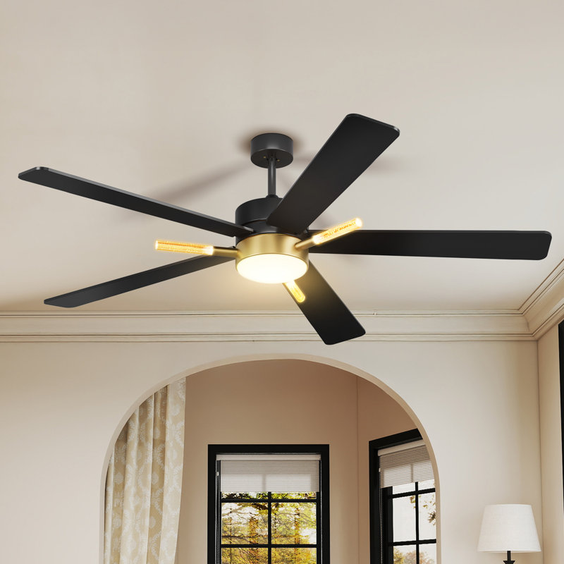  Ventilateurs de plafond de 42 po / 52 po avec lumières et télécommande, 52 po de largeur