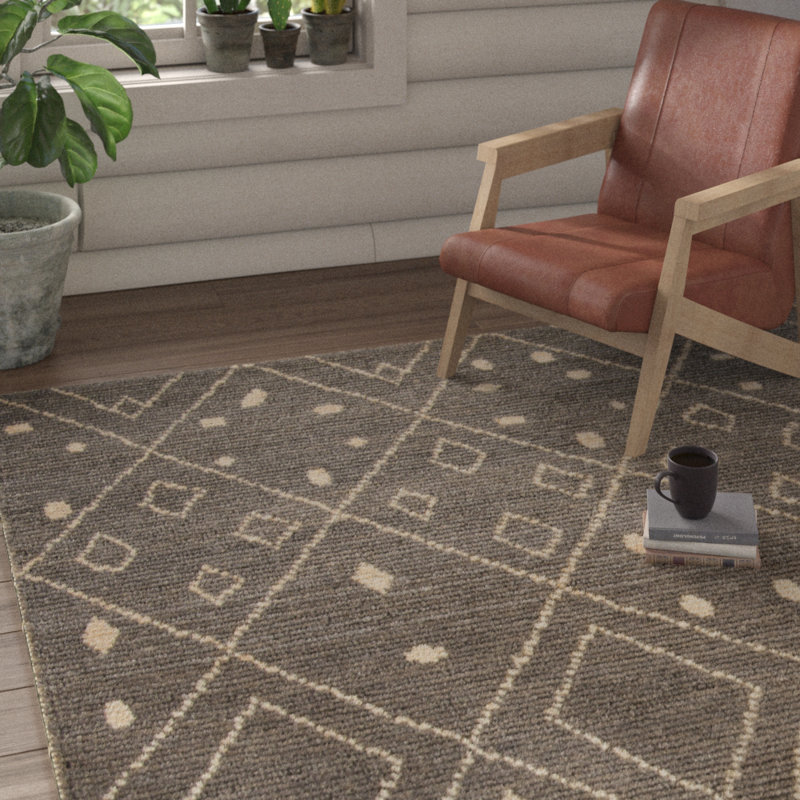 Tapis intérieur / extérieur tissé à la main Tucker, Rectangle de 5 pi x 8 pi