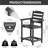  Yardgrace 24 Inch Hdpe Outdoor Adirondack Chair With Connecting Tray & Umbrella Hole, All-Weather Resistant-1236883688
