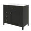 Meuble-lavabo autoportant 36 po avec lavabo, armoire moderne en bois aggloméré et bois d'hévéa, 3 tiroirs, tablette réglable-682101592-682101596