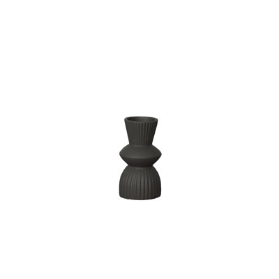 Ceramic Round Vase Matte Finish Black