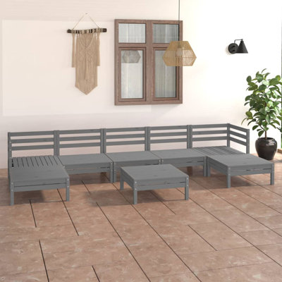 Devina Patio Lounge Set Outdoor Sectional Sofas with Cushions Poly Rattan