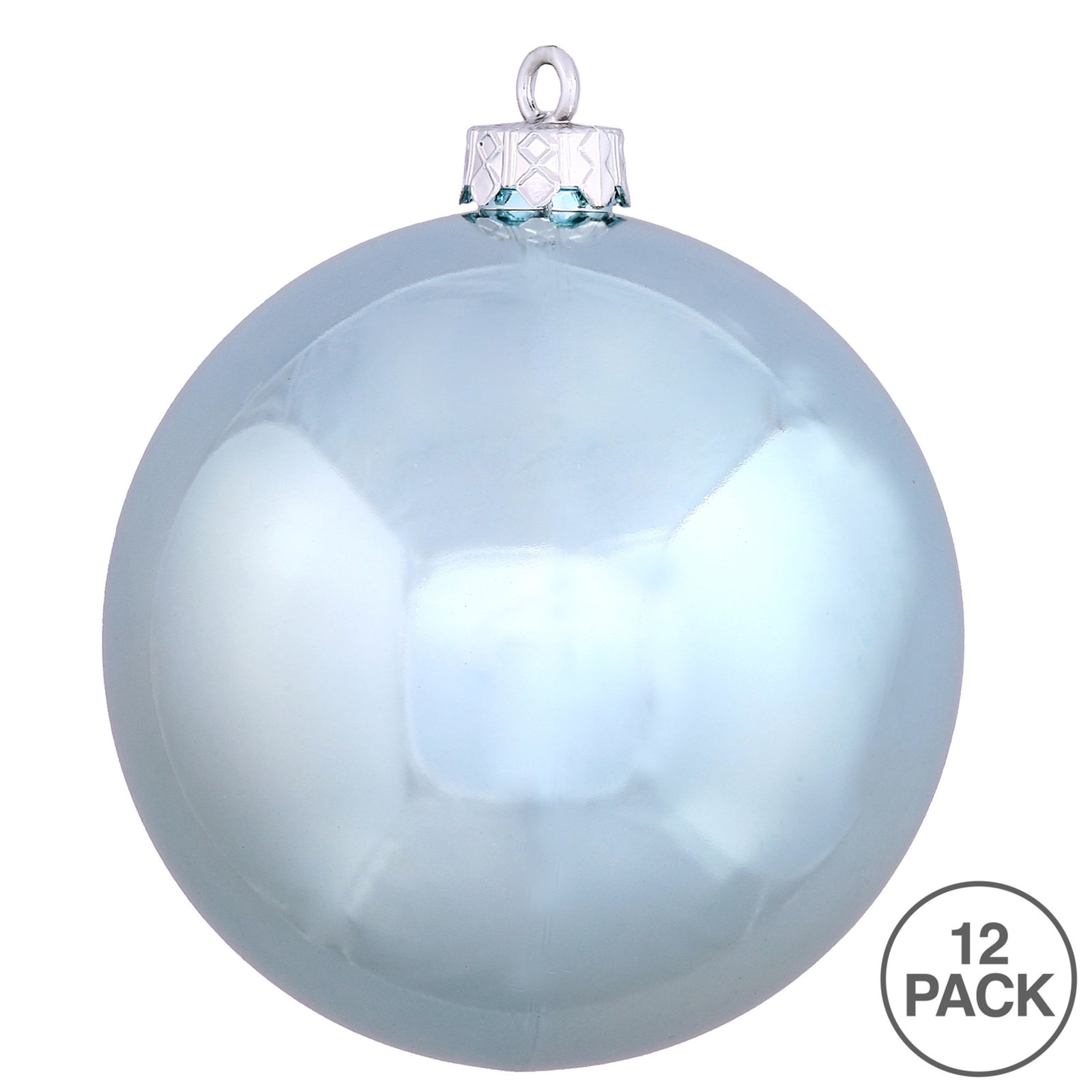 Holiday Décor Ball Ornament, 2.75" H x 2.75" W x 2.75" D, Baby Blue