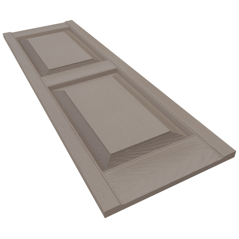 Clay Vinyl Raised Panel Shutters, 12"W x 31"H