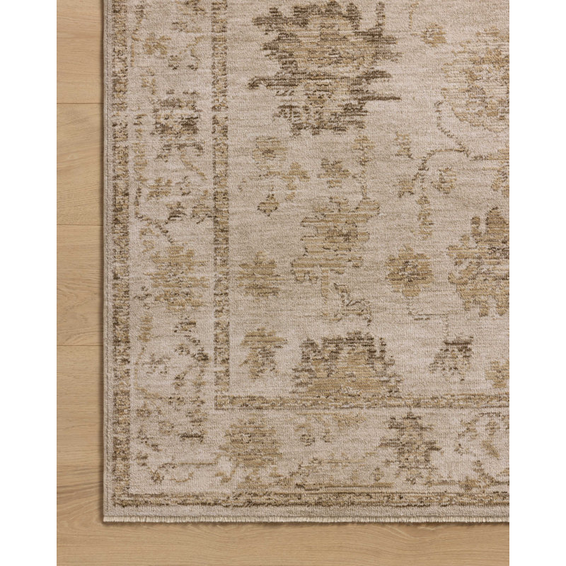 Bungalow Rose Wrobel Fog / Natural Area Rug, Rectangle 9'3" x 13'