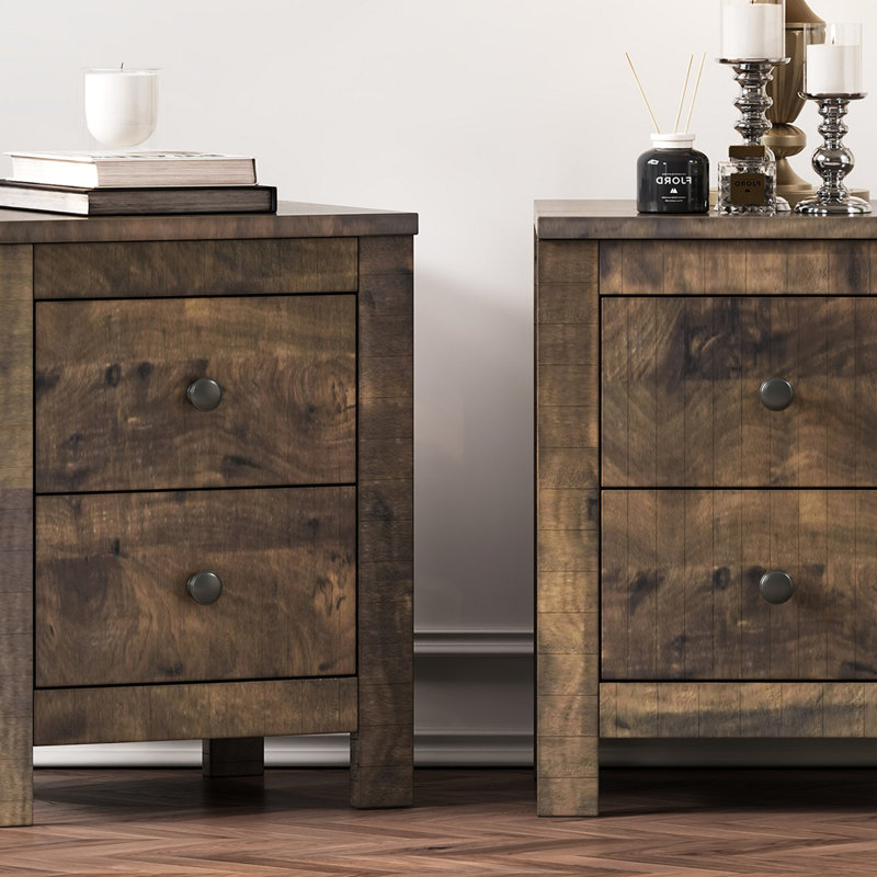 Table de chevet en bois Farmhouse