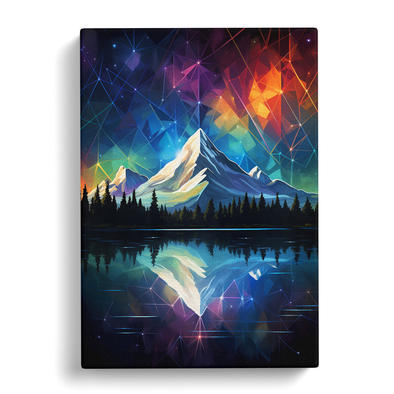 Aurora Borealis Geometric - Print, 50cm H x 35cm W x 3cm D