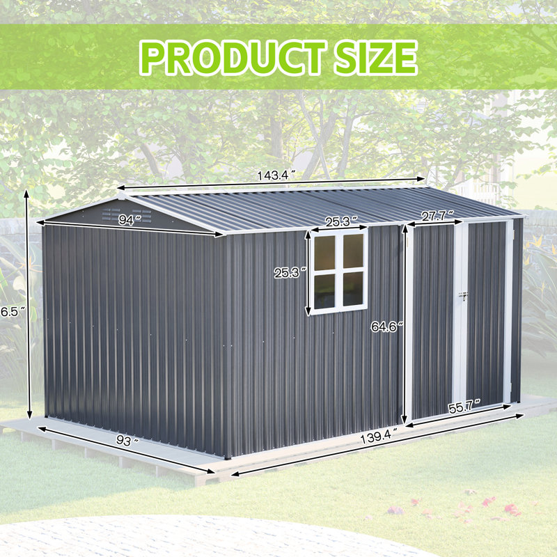 Remise de rangement très résistante de 8 pi x 12 pi xl TG