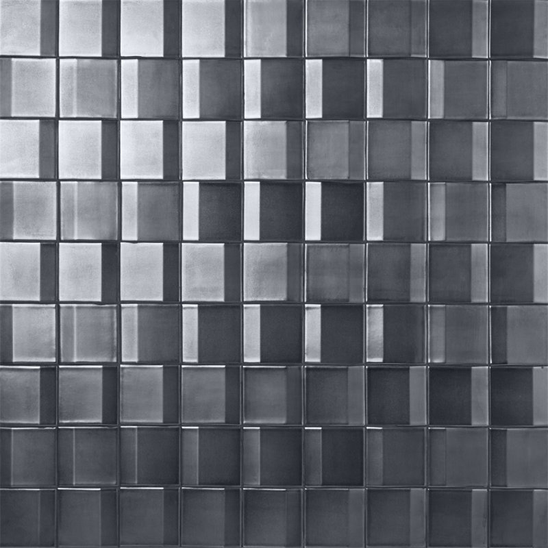 Carreau de mur 3D en porcelaine métallique Ardor Edge 5,11 po x 5,11 po (4,12 pieds carrés / caisse), Noir