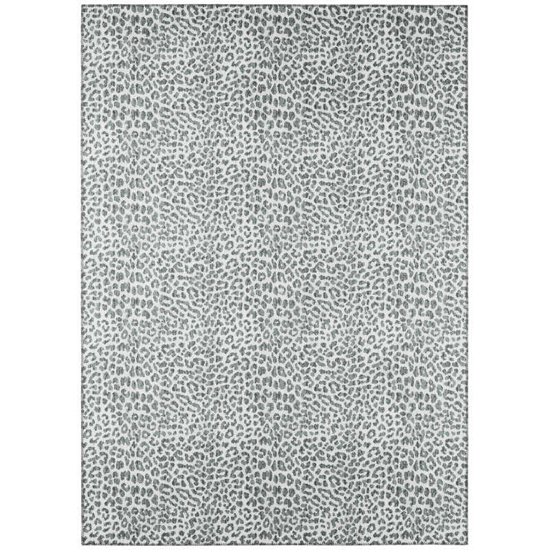 Chenille Washable Animal Print Rug, Rectangle 3' x 5'