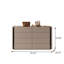 Comptoir rectangulaire en verre trempé transparent de 55,12 po, armoire en bois massif beige, armoire de rangement pour bijoux-130122869