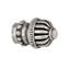 Cricket Cage medium round knob with beaded base in Antique Brass-435210074