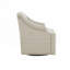 Fauteuil rembourré en tissu avec base ronde
