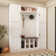 40 Pairs Of Shoes Storage Cabinet With Hooks& Bench