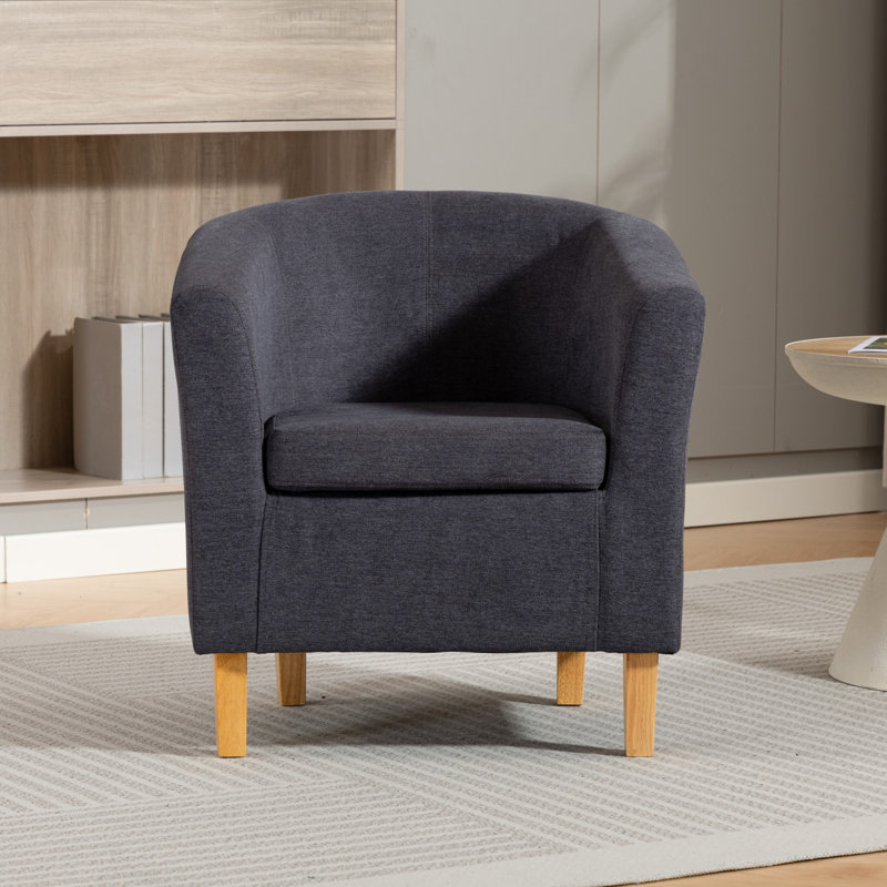 Upholstered Armchair, Charcoal Grey