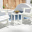 Table de bout Adirondack, table de bout de patio carrée, table d'extérieur résistante aux intempéries de 15 po pour porche, piscine, balcon, blanc