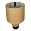 Ensemble de 2 lampes de table de style marin côtier, en corde naturelle et résine, avec abat-jour en tissu, hauteur 48 cm (19 pouces).