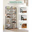 Vertical Shoe Rack, Shoe Shelves, Wood Shoe Organizer for Closet, Entryway, Shoe Tower for Small Spaces, Free Standing, Adjustable, with 2 Hooks-1994503925-1987207115
