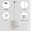 Luminaire cylindrique de style campagne moderne à 3 lumières de 20 po avec hauteur réglable pour salle à manger.-622814089