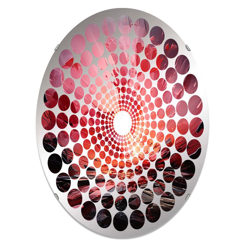 Miroir d'appoint Fractured Ruby Explosion, 35,4 po x 23,6 po