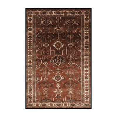 Tapis brun lavable à la machine