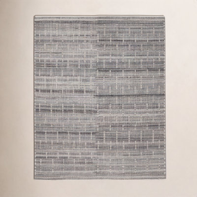 Hand-Knotted Striped Rug