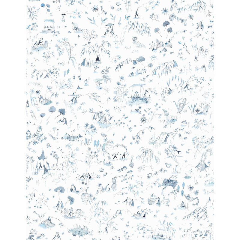 Papier peint Willows | Porcelaine / pré-collé / rouleau - 24 po x 30 pi