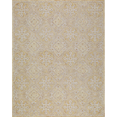 Rhodes Hand-Tufted Cut/Loop Pile Textured Medallions Wool Rug