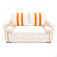 Canapé-lit escamotable beige à 2 places avec port de charge USB, dossier réglable à 3 positions-840533651