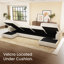 Canapé modulaire en velours côtelé Tolzmann-368622567