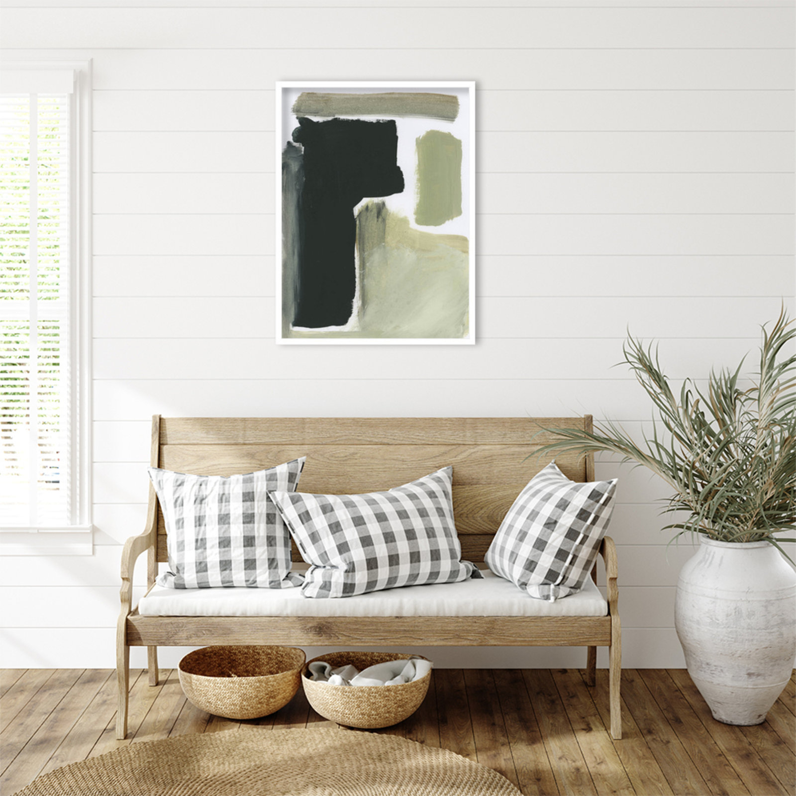 Cleve "Total" Print by Dan Hobday, White, 33" H x 25" W