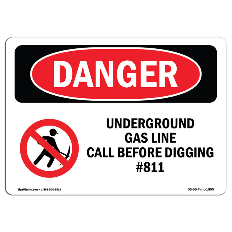 Panneau de danger OSHA, H 12 po x l 18 po x P 0,1 po