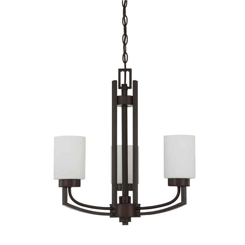 Abishek 3 - Light Dimmable Drum Chandelier, Bronze