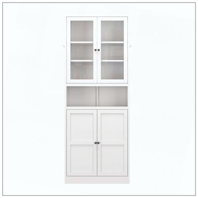 Armoire de cuisine en métal - grand rangement avec tablettes réglables, structure en acier inoxydable robuste, armoire autoportante pour cuisine / garde-manger / salle de bain