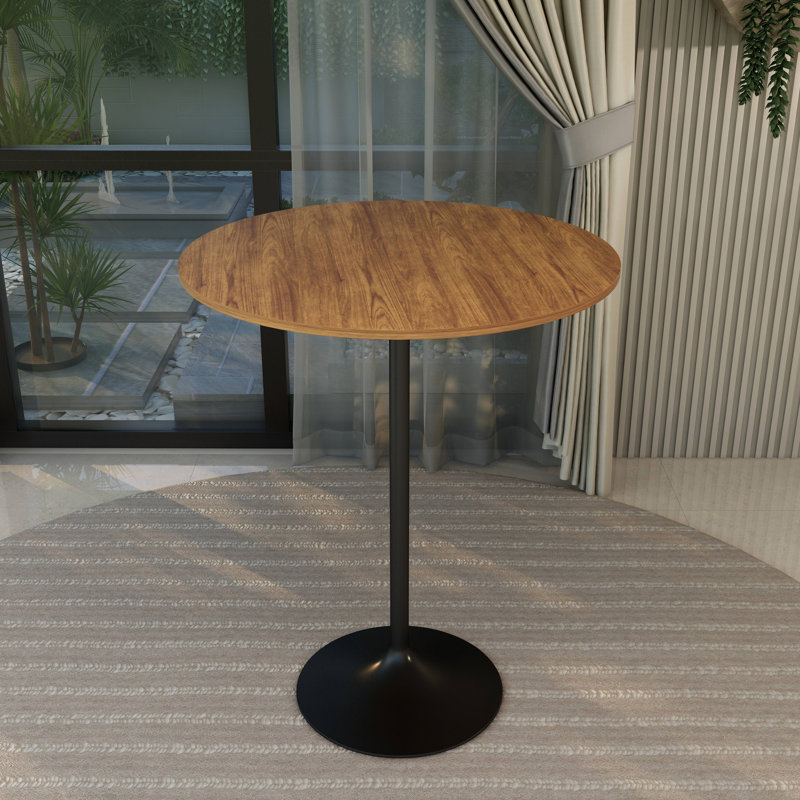 Table de salle à manger Harton, H 43,52 po x L 47,24 po x l 47,24 po, Brun cognac
