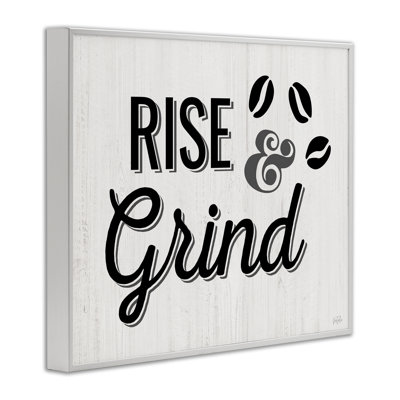  Rise & Grind Coffee Beans Framed Giclee Art by Natalie Carpentieri