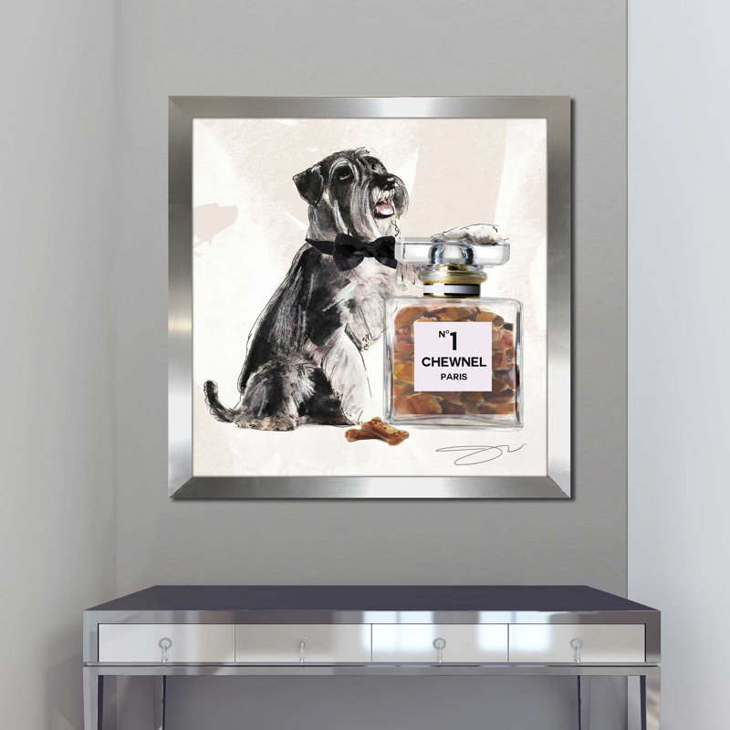 Schnauzer (Square) par By Jodi - impression, Encadrement argenté, H 25,5 po x l 25,5 po x P 1 po