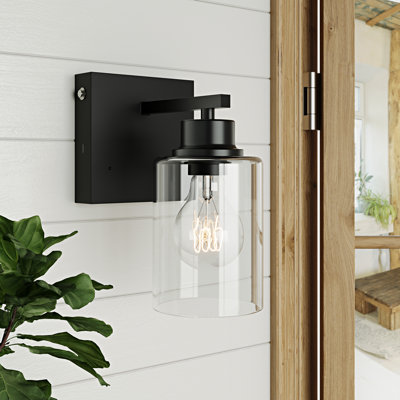 Applique murale à pile en fer rechargeable à piles avec télécommande et ampoule incluse