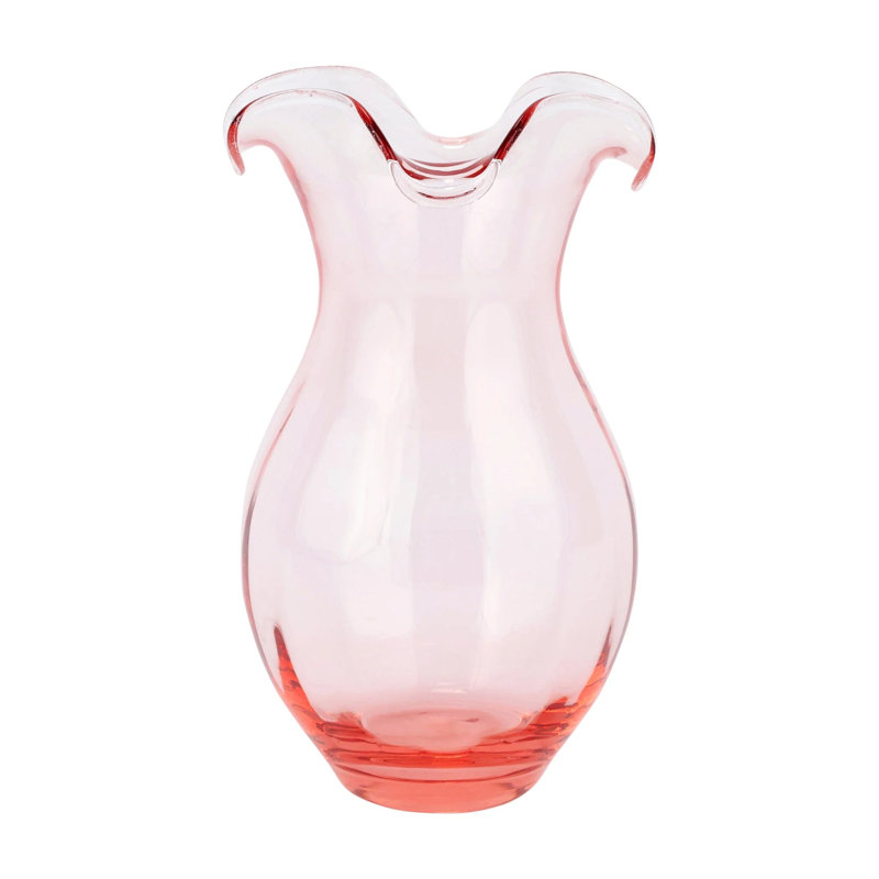 Vase moyen en verre Hibiscus, Rose